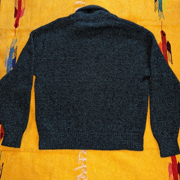 Eddie Bauer Vintage Wool Cardigan (Teal) - Picture 2 of 3